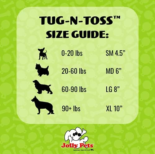 Jolly Pets Tug-n-Toss Heavy Duty Dog Toy Ball with Handle, 10 Inches/X-Large, Purple