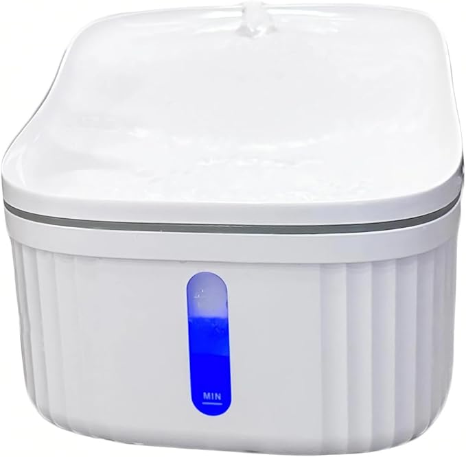 Cat Water Fountain, 101oz/3L Automatic Pet Water Fountain Dog Water Dispenser with LED Light and Water Level Window (Plug not Included)- for Cats, Dogs, Multiple Pets