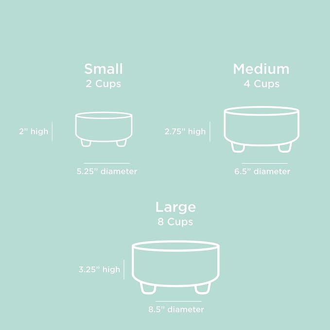 Waggo Uplift Ceramic Dog Bowl for Small Medium and Large Breeds - Heavyweight and Durable Pet Food and Water Dish Crock, Dishwasher Safe, Modern, Elevated Feeder (Clay, Medium)