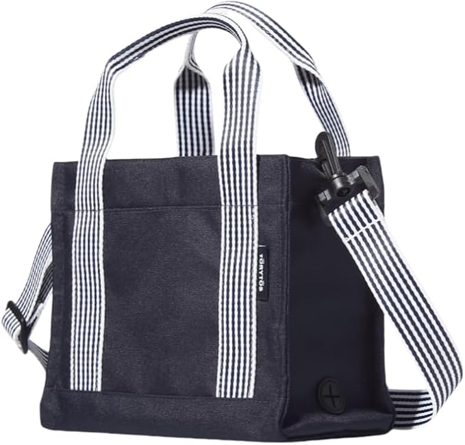 Torytos Dog Walking Bag Crossbody Tote and Dog Treat Pouch with Built-in Poop Bag Dispenser (Navy)