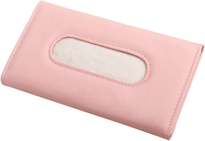 Tissue Dispenser for Car, Visor Tissue Holder, Car Mask Holder, Car Napkin Holder, Tissue Holder for Car Visor with One Tissue Refill, Autos Pink