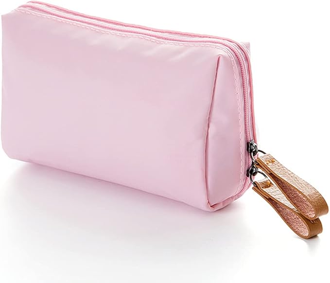 Small Makeup Bag for Purse, Makeup Pouch Small Cosmetic Bag Mini Portable Handbag for Women and Girls (Black)