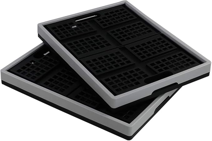 Doryh 34 Quart Plastic Storage Crates, 2-Pack Collapsible Storage Crates, Stackable Storage Basket Bin