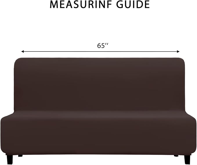 PureFit 100% Dual Waterproof Futon Cover - Stretch Non Slip Fleece Sofa Covers, Washable, Leakproof Furniture Protector for Kids, Pets, Dogs (Chocolate)