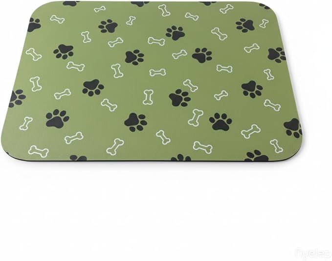 Pet Cat Dog Food Mat Non Slip Mat for Dog Water Bowl Mat Quick Dry Absorbent Cat Feeding Mat, 32 * 17 in, Green