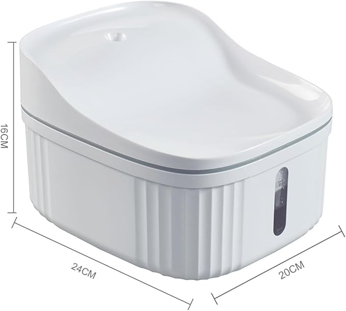 Cat Water Fountain, 101oz/3L Automatic Pet Water Fountain Dog Water Dispenser with LED Light and Water Level Window (Plug not Included)- for Cats, Dogs, Multiple Pets