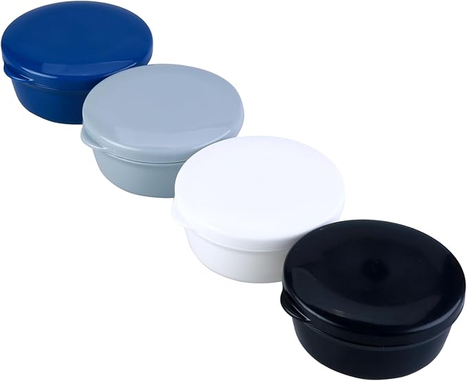 Travel Soap Case, Travel Soap Container, Bar Soap Travel Case, Travel Soap Holder with Lid for Camp Travel Gym Hiking, Soap Box for Keep Toiletries Organized(4Pack)