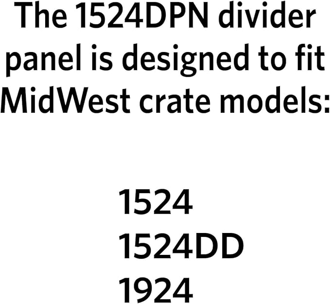 MidWest Homes for Pets Dog Crate Divider Panel for 24-inch Crates, Adjusts Living Space, Fits Midwest Cage Models 1524, 1524DD, 1924, Black E-Coated, 1524DPN