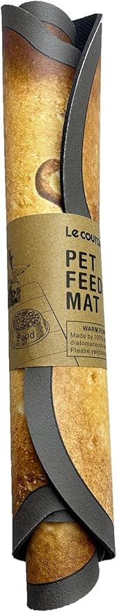 Le couranT Dog Food Plastic Placemat, Bone Shaped Water Absorbent Pet Food Mat, Non Slip Placemat for Pets Bowl and Water,Dog Food Mat,Pet Accessories Supplies, Bone Shaped -12x19 in