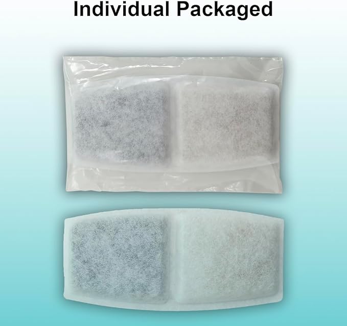 3.2L Cat Water Fountain Filters for Drinking (6 Filters & 2 Sponges)