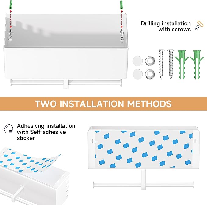 Dog Leash Holder for Wall, Dog Leash Hooks, Pet Stuff Organizer with Shelf Storage, Metal Key Holder, Leash Hangers Organizer Rack for Pet Collar, Toys, Treats, Poop Bag (White)