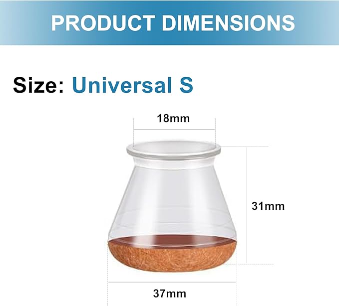 24 Pcs Chair Leg Floor Protectors, Silicone Chair Leg Protectors Caps Covers for Hardwood Floors, Furniture Pads Sliders with Wrapped Felt Bottom Medium (Fit:0.76"-1.18")
