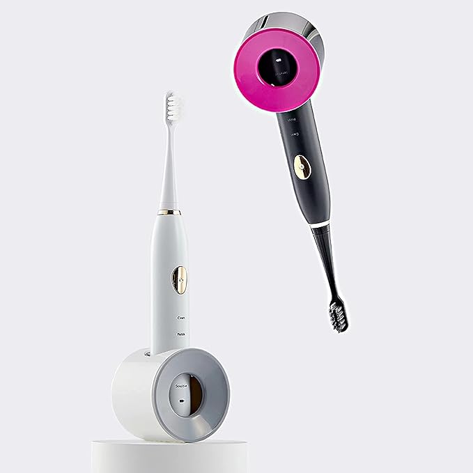 Electric Toothbrush Holder for Bathroom, Wall Mounted for Shower Space-Saving, Bathroom Storage Organizer Caddy, Toothbrush Holder for Kids, Bathroom Decor(2,Rose Red