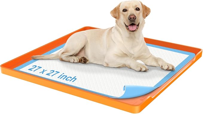 Aisslro Pet Feeding Mat, 27”x27” Absorbent Pet Placemat for Food and Water Bowl, Non-Slip Silicone, Leak-Proof Floor Protection for Quick Dry Water Dispenser Mat for Dog and Cat, Beige