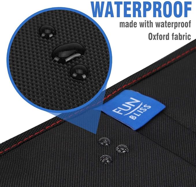 funbliss Car Seat Protector for Baby Child 2 Packs Black,Waterproof Seat Protector with Thickest Padding for Baby Car,Dog Mat,Cover Pad Protects Automotive Vehicle Leather