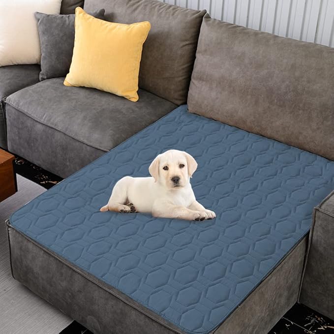 Waterproof and Non-Slip Dog Bed Cover and Pet Blanket Sofa Pet Bed Mat ,car Incontinence Mattress Protectors Furniture Couch Cover for Most Cats Dogs,Pets(82x102- Navy Blue)