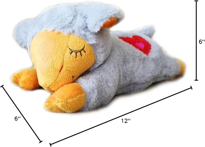ALL FOR PAWS Heart Beat Dog Toy, Puppy Sleeping Buddy Cuddle Toy Dog Soothing Plush Toy, Crate Training Puppy Stuffed Animal Gift Toys for Your Furry Friend
