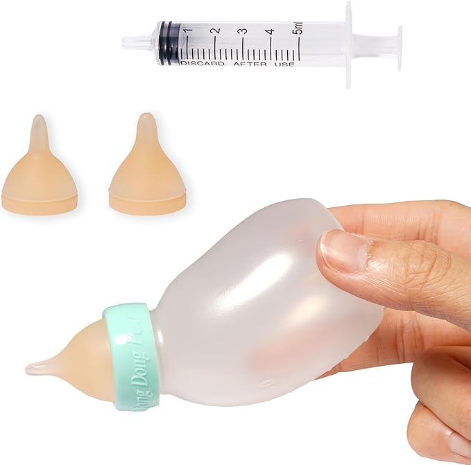 Kittens Feeder Bottle, Silicone Feeding Nipple and Syringes for All Breed Kittens and Small Animals Dongdong pet