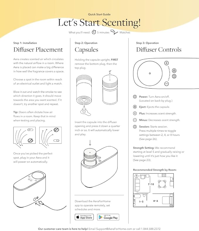 Aera Essential Oil Fragrance Diffuser + Moondance Scent Bundle for Large Rooms (500–1000 Sq Ft) Alexa Compatible + App Controlled Aromatherapy Waterless Diffuser – Hypoallergenic, Family & Pet Safe