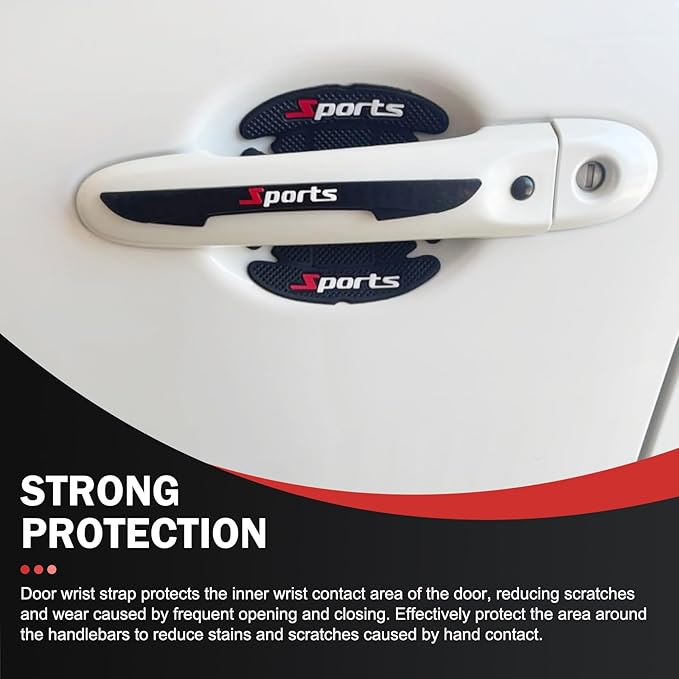 8PCS Car Door Protector, Sports Car Door Handle Scratch Protector, Door Handle Bowl Sticker, Doors Handle Protection Accessories, Universal for Most Car, SUV, Truck