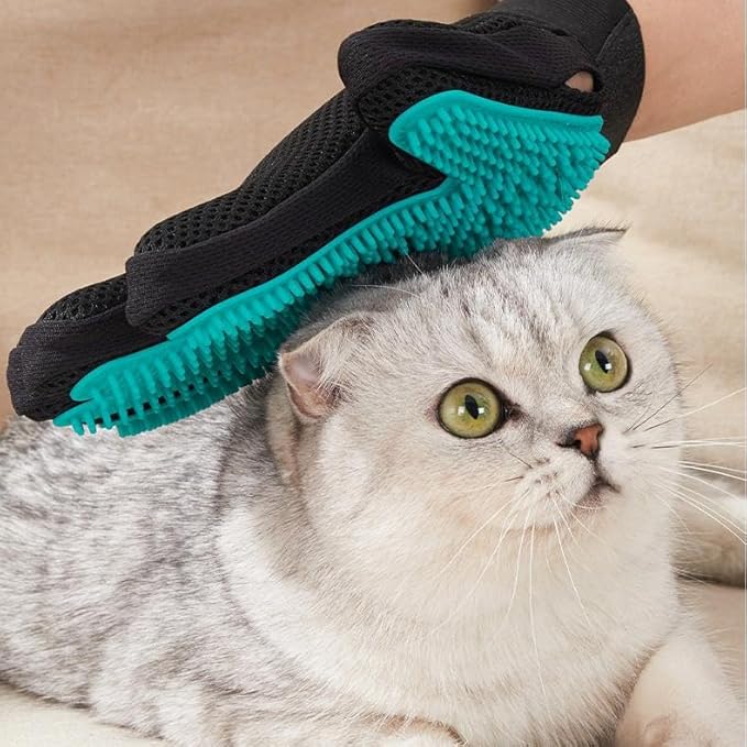 Pet Hair Removal Glove-Cats Dogs Grooming Gloves Reusable Pet Hair Remover Tool for Clothing,Couch, Furniture, Car Seat,Carpet, Upgrade Efficient Cat Hair Remover Gloves-3 PCS