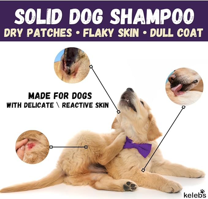 Kelebs Dog Shampoo | Allergies and itching | Dog Shampoo for Sensitive Skin | All Natural Dog Soap Bar with Lavender Oil & Oatmeal | Puppy Shampoo | No Plastic Vegan | 9 - Value Pack