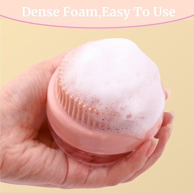 Dog Bath Scrubber Brush, 2Pcs Pet Dog Grooming Massage Shampoo Bath Brush with Soap and Shampoo Dispenser Soft Silicone Bristle for Long Short Haired Dogs Cats Shower-Green