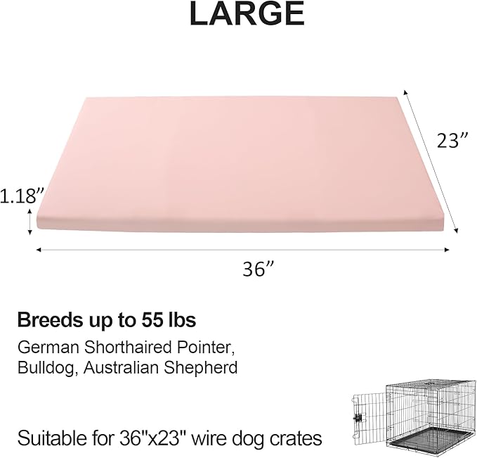 Dog Mat,23"x 36"Dogs Crate Pad,Indoor Non-Slip & Waterproof Dog Mat,Easy Wipe Clean in Seconds,Sleeping for Floor,Car,Sofa,Crate