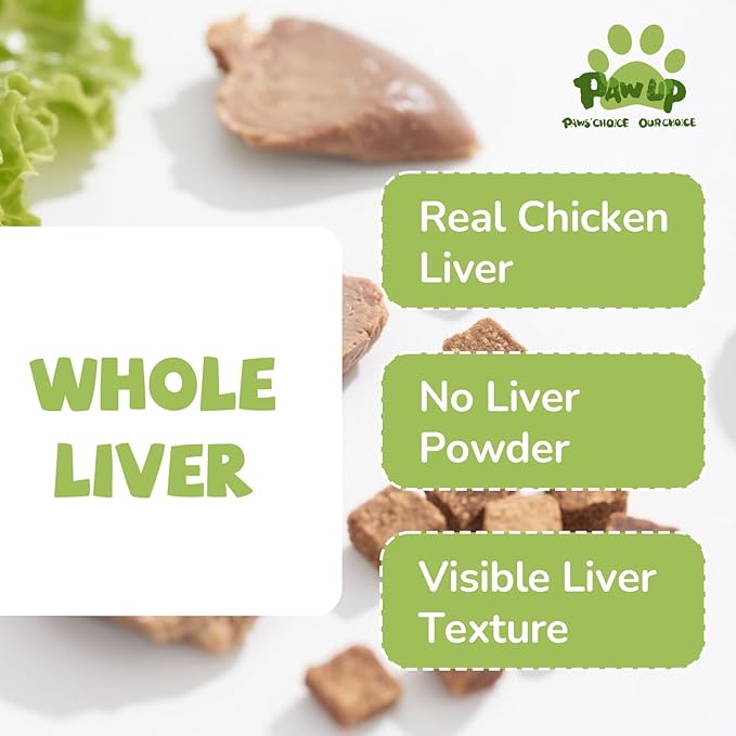 Freeze Dried Chicken Liver Pet Treats, High Protein Freeze-Dried Pet Food for Dogs, Cats, Fresh Ingredient Snacks, 2.1 oz, Rawhide Free&Grain Free