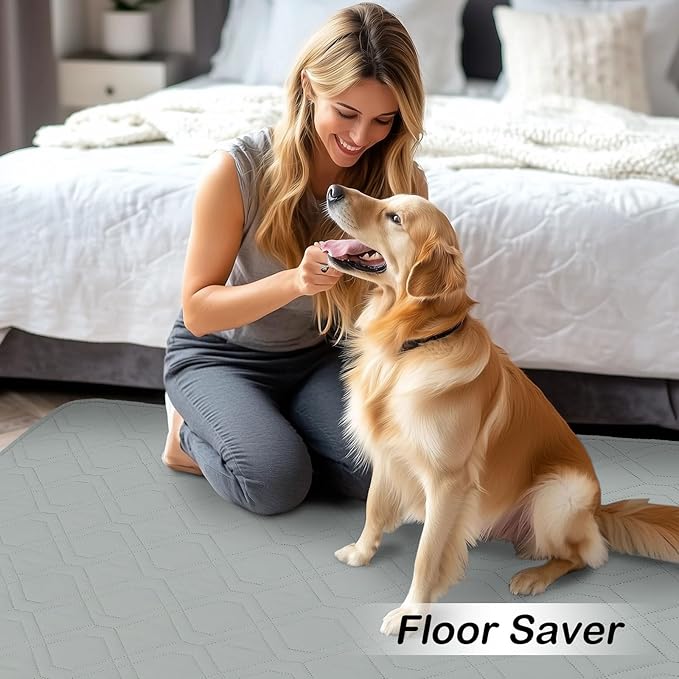 hyha Waterproof Dog Bed Blanket, Soft Pet Blankets, Waterproof Couch Cover for Dogs, Reversible Sofa Covers Washable for Furniture (82x82 Inch, Grey/Light Grey)