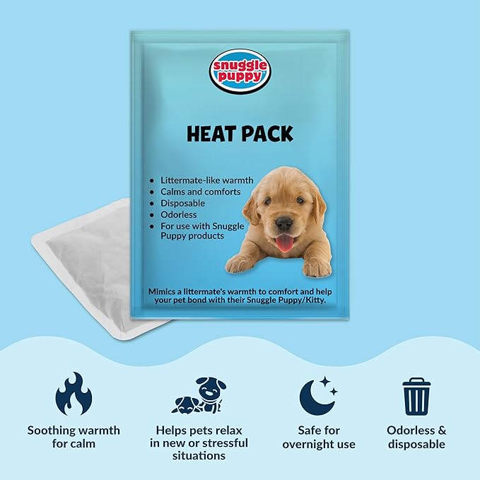 Snuggle Puppy Heartbeat Dog Toy for Puppies, Real-Feel Heartbeat, Calming Sleep Aid and Crate Training Comfort Toy with Heat Pack, Medium Breed Buddies Blue Merle (Australian Shepherd, Aussie)