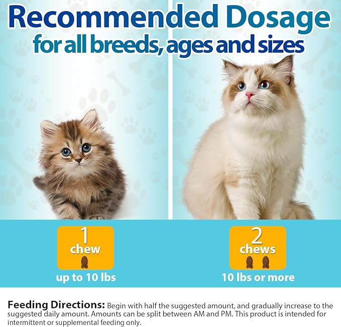 Cat Hemp Calming Treats - 200 Count - Calming Chew for Cat - Calming Treats for Cats with Valerian Root Chamomile Melatonin for Cat Anxiety Relief, Storms, Travel, Separation - Chicken Flavor
