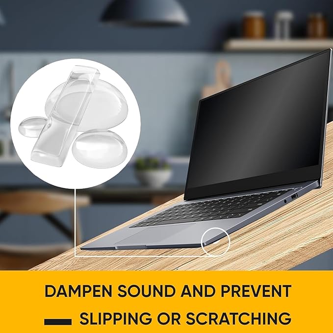 128 Clear Cabinet Bumper Pads – Self-Adhesive Silicone Set with 5 Unique Shapes for Doors, Drawers & Furniture – Premium Sound Dampening Pads for Surface Protection