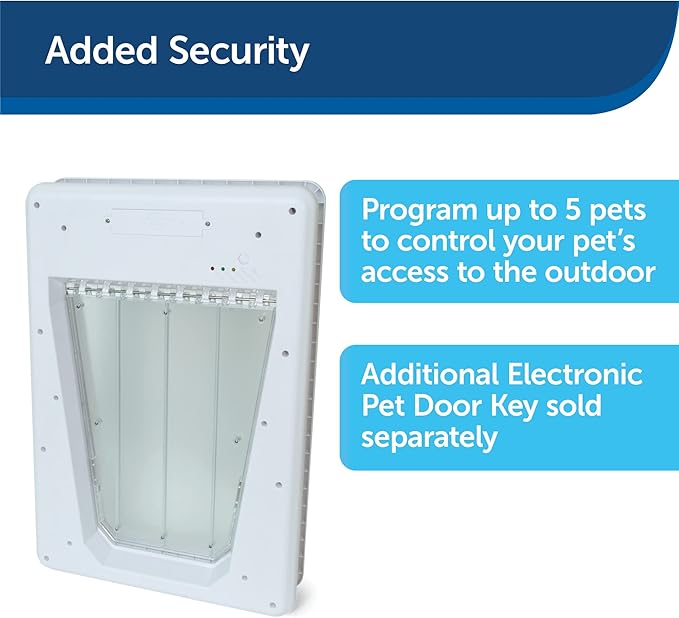 PetSafe Electronic Pet Door - Rust-Proof Programmable Smart Collar-Activated Dog or Cat Entry - Easy Installation & Space-Saving Design - Small - Fits Pets Up to 15 lb