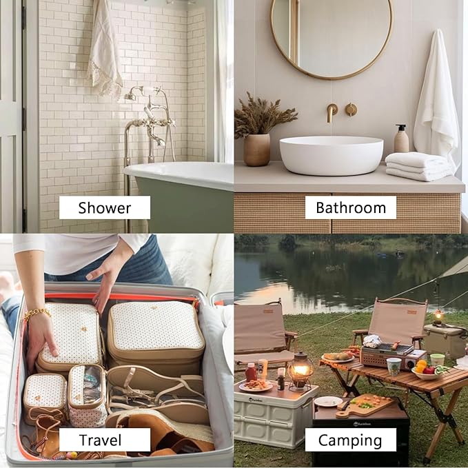 Round Travel Soap Case for Valentines Day - 4 Pack Bar Soap Holder, Travel Soap Container with Lid for Camp, Gym, Hiking - Keeps Toiletries Organized