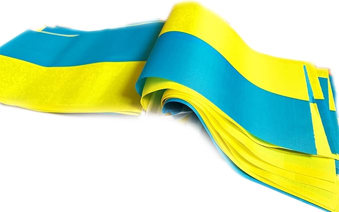 Ukraine Flag Ukrainian Flag,100Feet/76Pcs National Country World Pennant Flags Banner,Party Decorations Supplies,Bar,Indoor and outdoor flags,Intarnational Festival