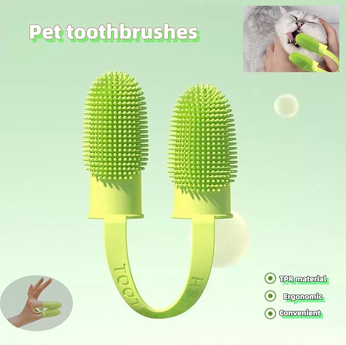 4-in-1 Dog Bath Towel & Grooming Kit, 30 × 12.6 in Ultra Absorbent Microfiber Dog Bath Towel with Hand Pockets, Silicone Bath Gloves, Finger Toothbrush, and Handheld Deshedding Brush for Dogs & Cats