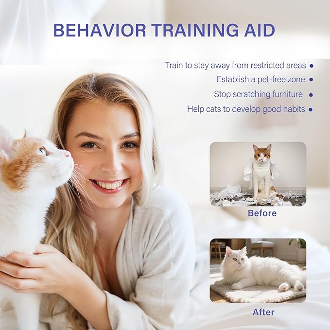 Cat Deterrent Spray Indoor & Outdoor, Natural Cat Spray Deterrent, Cat Deterrent Stopping Scratching & Urine Making, Anti-Pee Deterrent Spray, Effective for Tranning Aid, 2Pcs