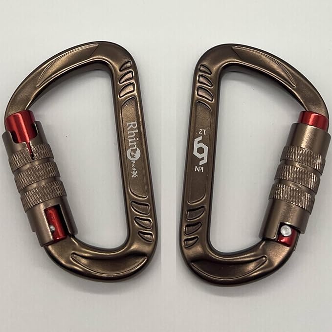 12kN (2697 lbs) Heavy Duty Carabiner Clips, for Securing Pets, Outdoor, Camping, Hiking, Hammock, Dog Leash Harness, Keychains