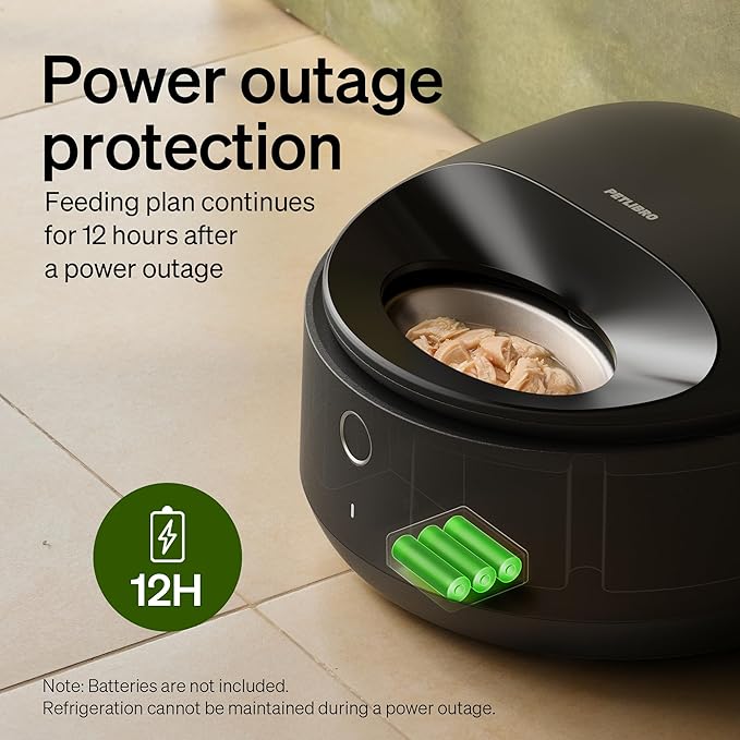 PETLIBRO Automatic Cat Feeder Wet Food with Stainless Steel Bowl, Refrigerated Auto Cat Feeder with Semiconductor Cooling, 3 Fresh Meals for 3 Days, App-Controlled Pet Food Dispenser, Easy to Clean