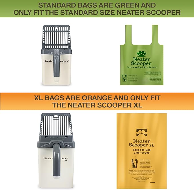 Neater Pets Neater Scooper Standard Size Refill Bags for Standard Neater Scooper Litter Scoop with Bags (6 Boxes, 90 Count)