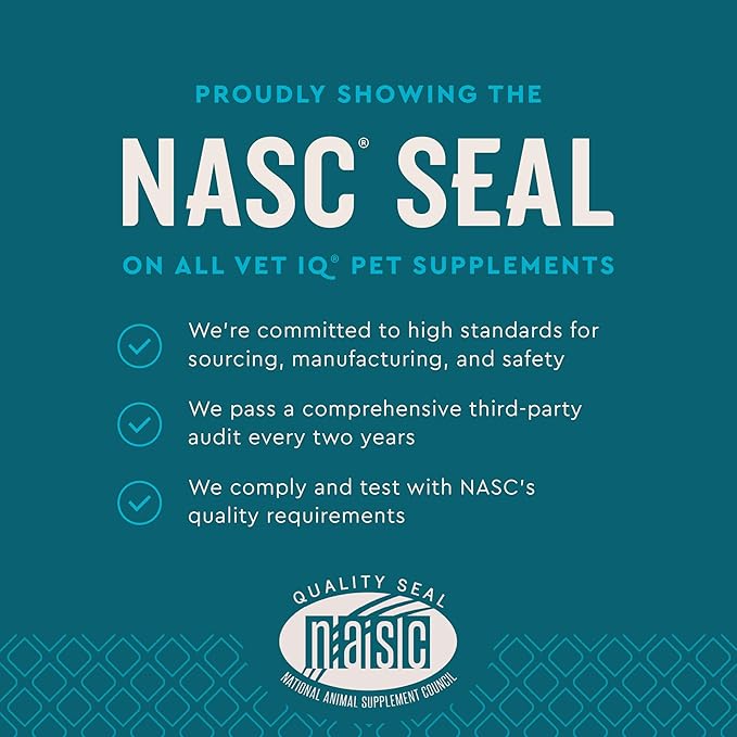 VetIQ Calming Support Supplement, Calming Chews for Dogs Help Manage Stress and Promote Relaxation, Anxiety Relief for Dogs, Made in The USA, 120 Count