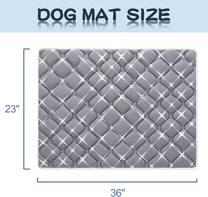 Bubble bear Dog Crate Mat - Ultra Soft, Washable & Anti-Slip Kennel Pad for Small/Medium/Large Dogs, Dark-Hued to Hide Stains (36"x23")