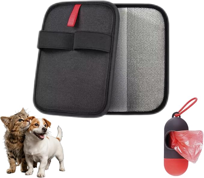 Pet Hair Removal Gloves, Reusable with Electrostatic Pet Hair Remover for Cats & Dogs' Fall & Winter Shedding, Hair Removal Suitable for Clothes, Carpets, Sofas, Furniture-2 Pcs