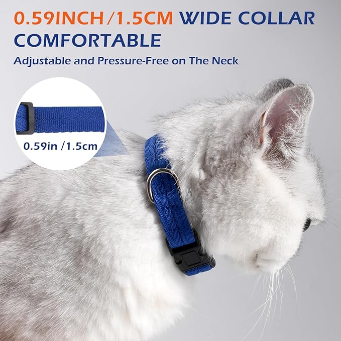 Elizabethan Recovery Cone Collar for Cats and Small Dogs, Adjustable Soft Pet Cone Collar to Stop Licking After Surgery, Comfortable Protective Cat & Puppy Cone (Neck Girth 7.0''–9.5'')