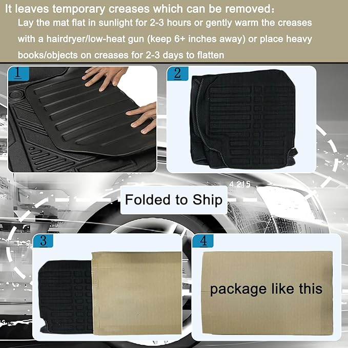 CRV Floor Mats Compatible with 2012-2016 Honda CR-V,All Weather Protection Waterproof Durable Anti-Slip Odorless Custom-fit TPE Floor Liner 1st and 2ed Rows Set