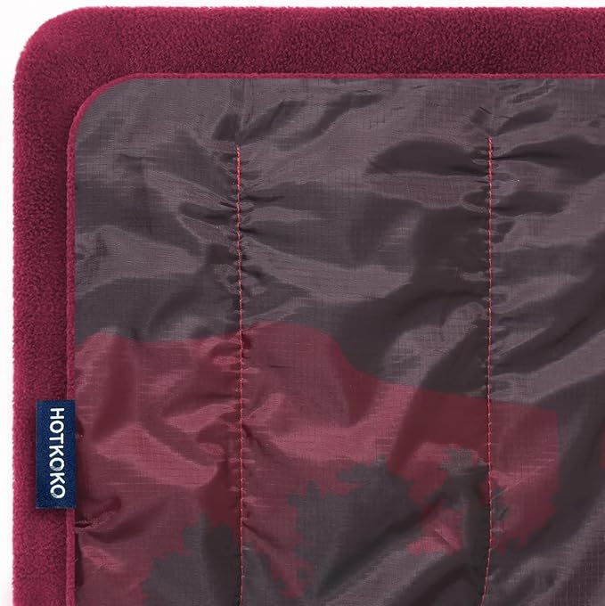 Hooded Stadium Blanket, Waterproof Fleece Wearable Camping Blanket