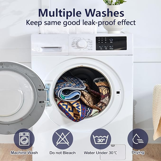 Qeils Washable Pee Pads, Reusable Puppy Pads Super Absorbent Leakproof Dog Training Pads, Non-Slip Wee Wee Pads for Crate, Floor, Potty Pads Feeding Mat Dog Pee 2 Pack 36"x41"