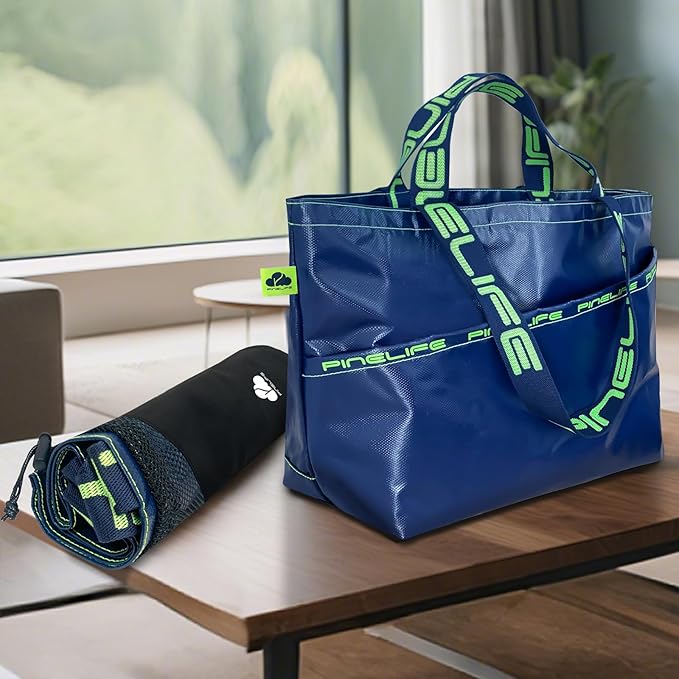 Extra Large Tote Bag Foldable Waterproof Summer Beach Bag for Women Men, Dual Handles, for Swim Gym Camping Shopping