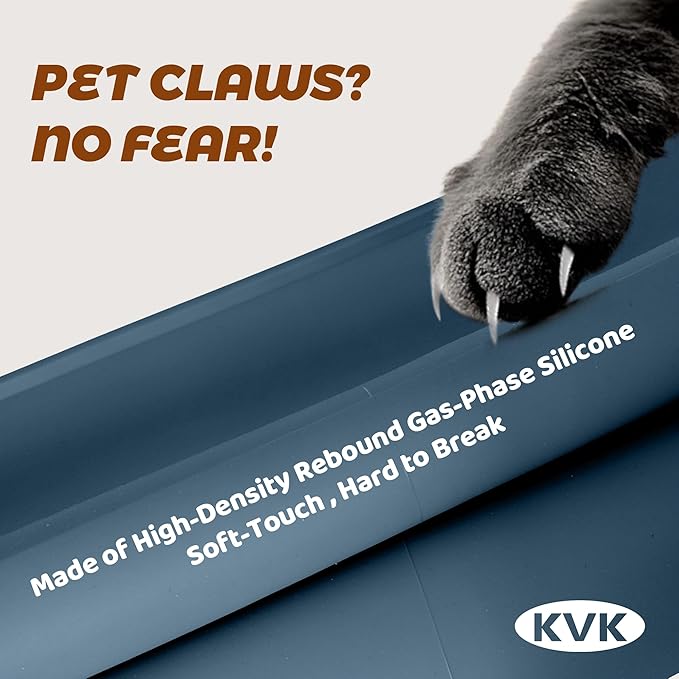 Dog Food Mat, 39.4×29.5in Extra Large Silicone Pet Feeding Mat - Waterproof, Non - Slip, Chew - Resistant for Food & Water, Protect Floors (Royal Blue)